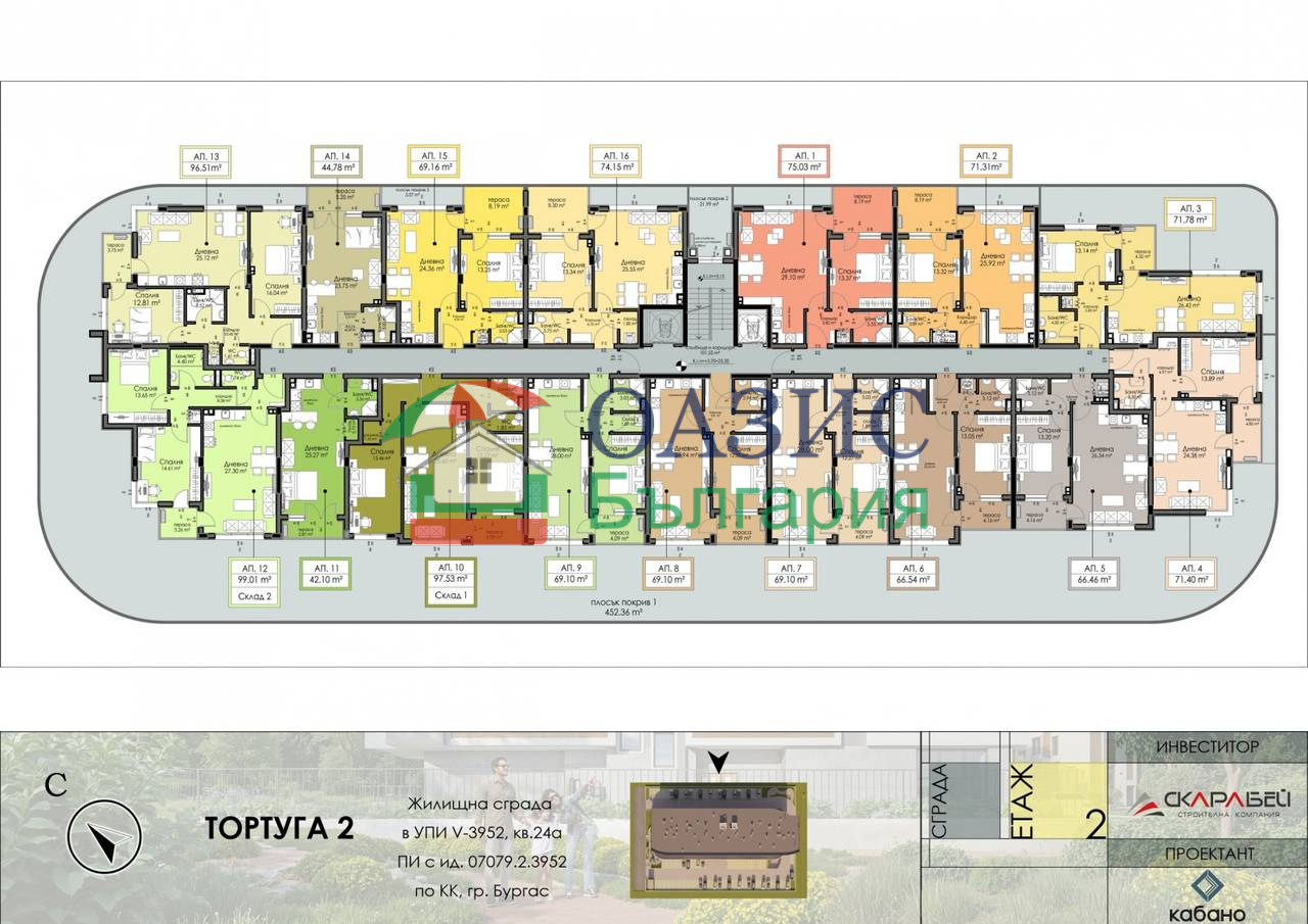 Апартаменты в Бургасе, Болгария, 69.1 м² - фото 13