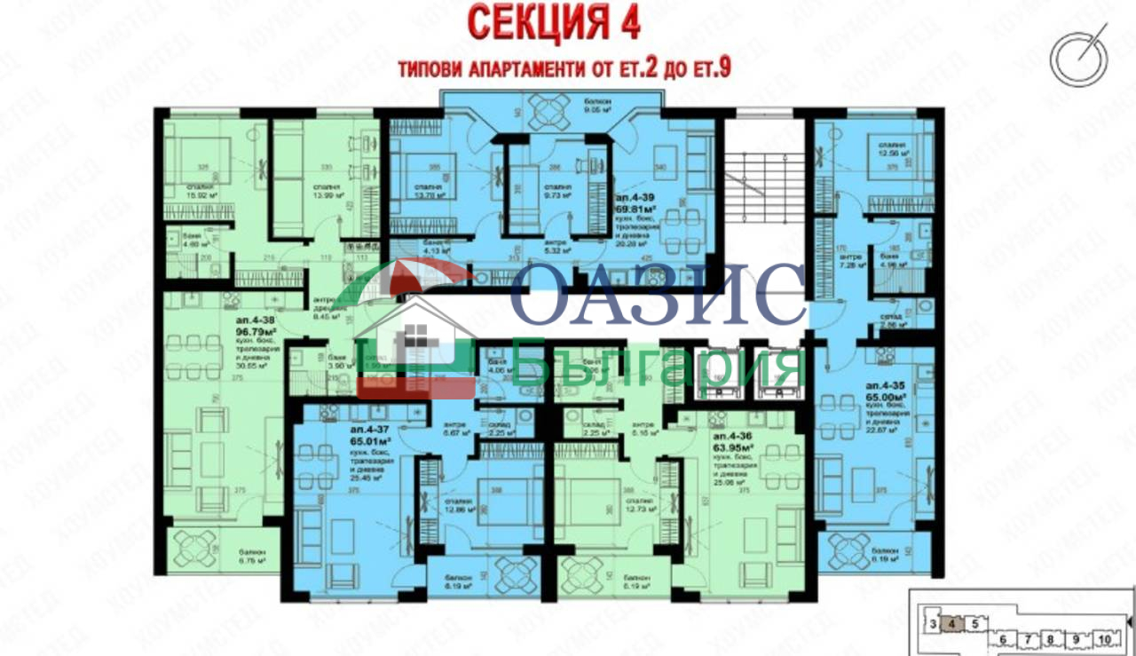 Апартаменты в Бургасе, Болгария, 80.1 м² - фото 13