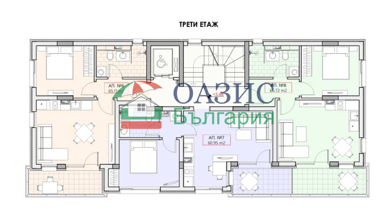 Апартаменты в Святом Власе, Болгария, 65.1 м² - фото 14