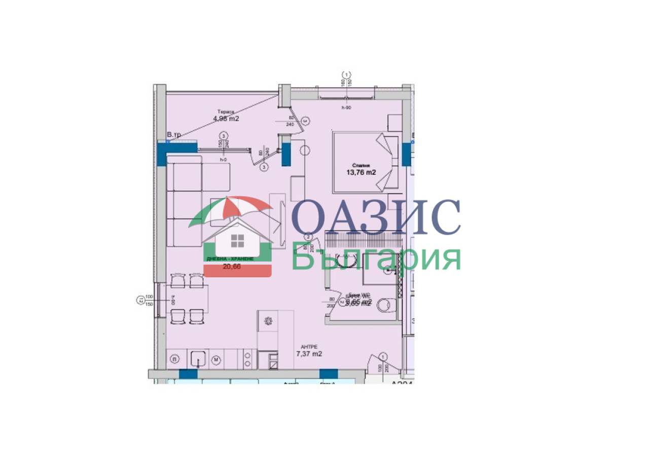 Апартаменты в Святом Власе, Болгария, 69 м² - фото 14