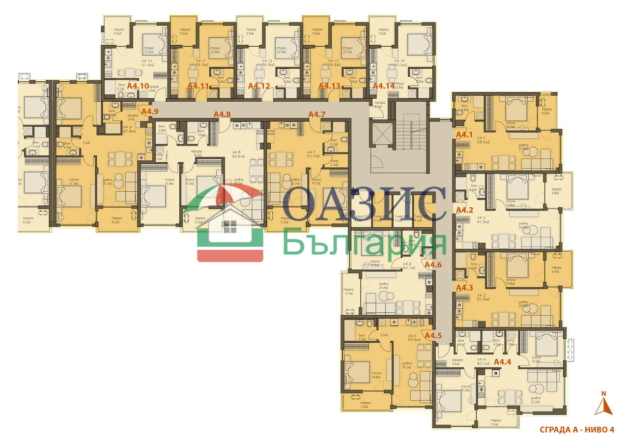 Апартаменты в Святом Власе, Болгария, 103.6 м² - фото 14