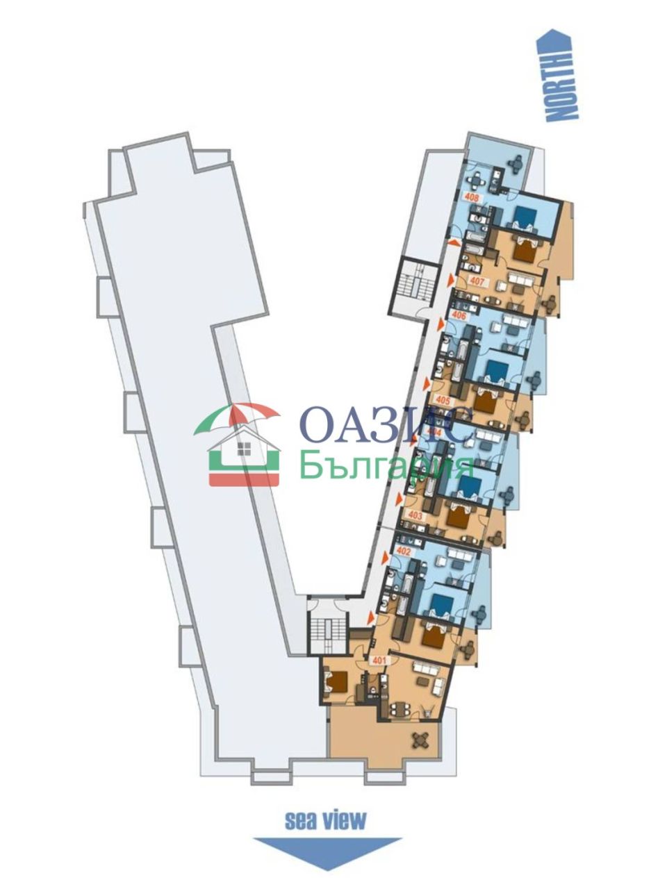 Апартаменты в Святом Власе, Болгария, 77.4 м² - фото 14