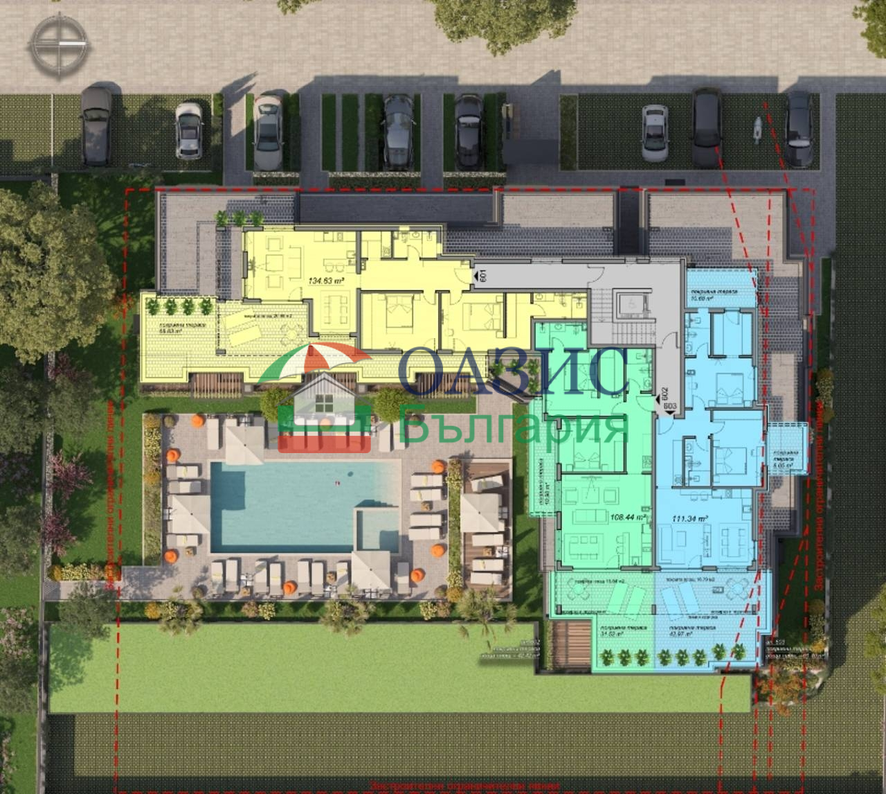 Апартаменты на Солнечном берегу, Болгария, 108.4 м² - фото 15