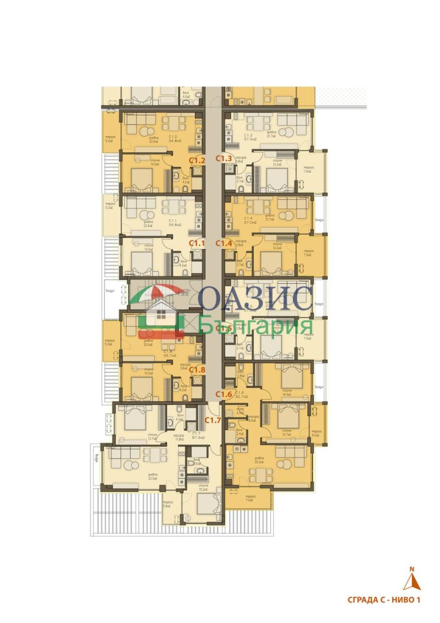 Апартаменты в Святом Власе, Болгария, 103.8 м² - фото 15