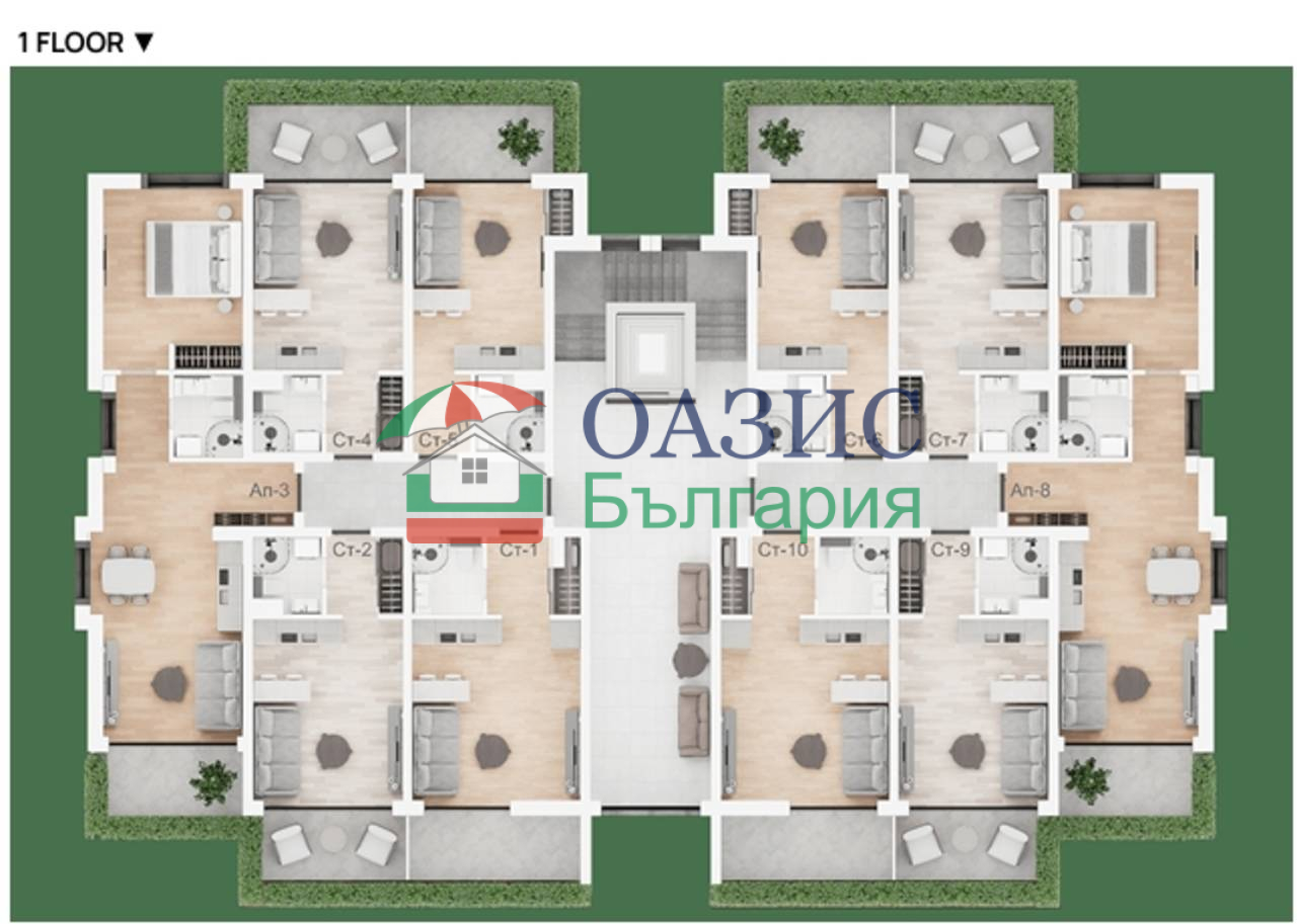 Апартаменты на Солнечном берегу, Болгария, 54.2 м² - фото 15