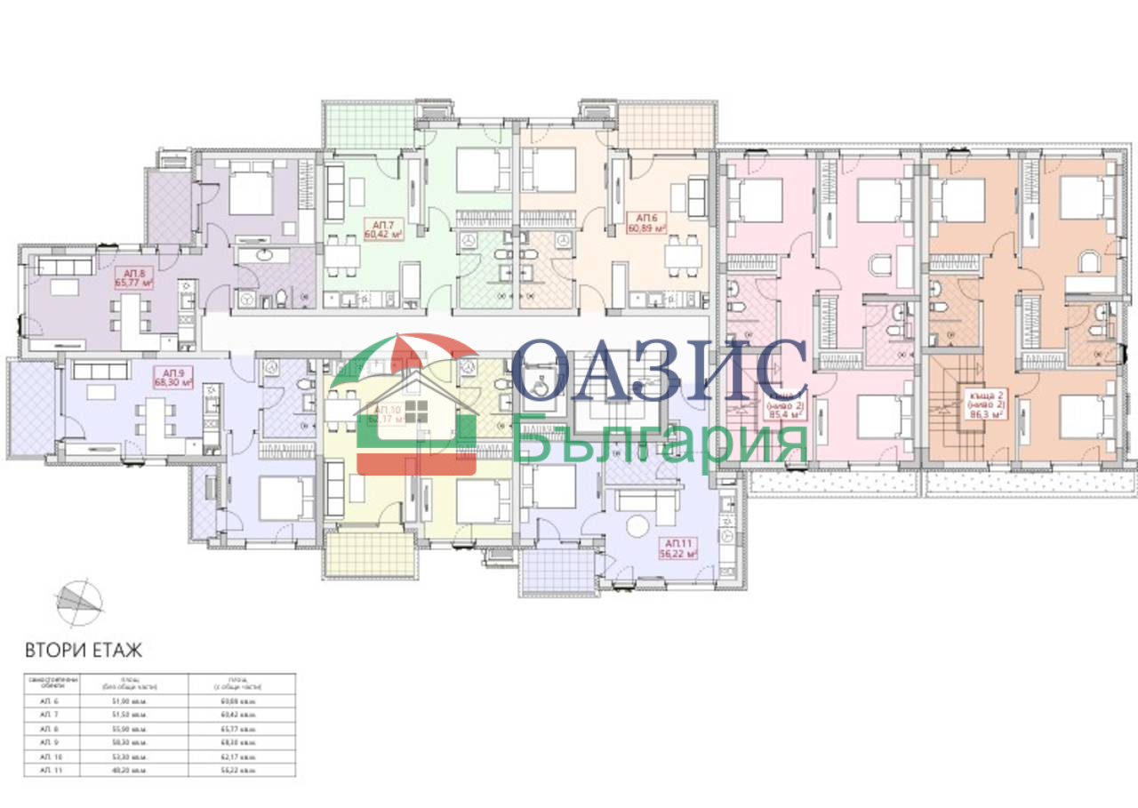 Апартаменты в Несебре, Болгария, 62.8 м² - фото 15