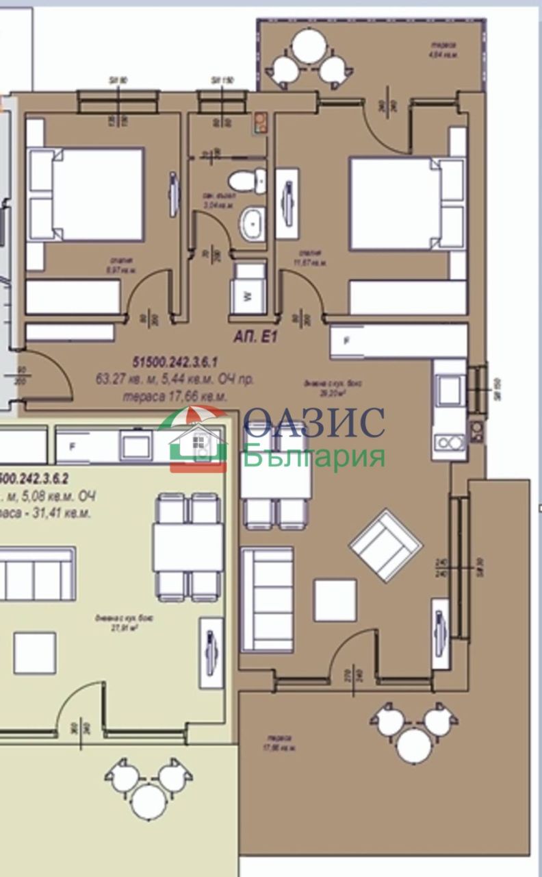 Апартаменты на Солнечном берегу, Болгария, 102.3 м² - фото 15