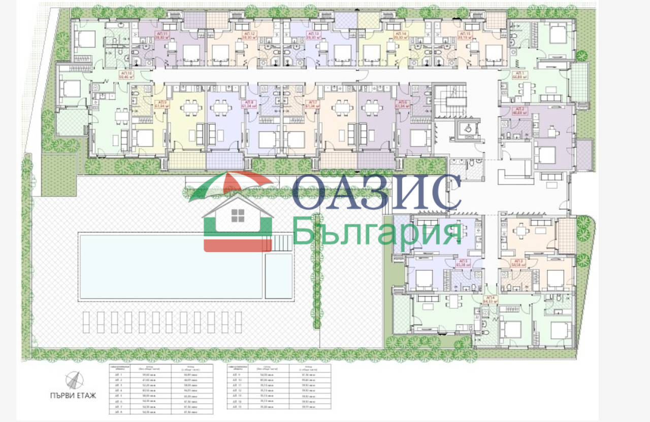Апартаменты в Несебре, Болгария, 63.3 м² - фото 15