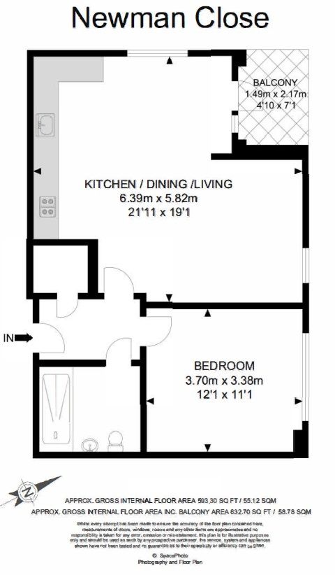 Квартира в Лондоне, Великобритания, 55 м² - фото 8