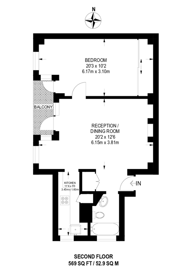Квартира в Лондоне, Великобритания, 53 м² - фото 9