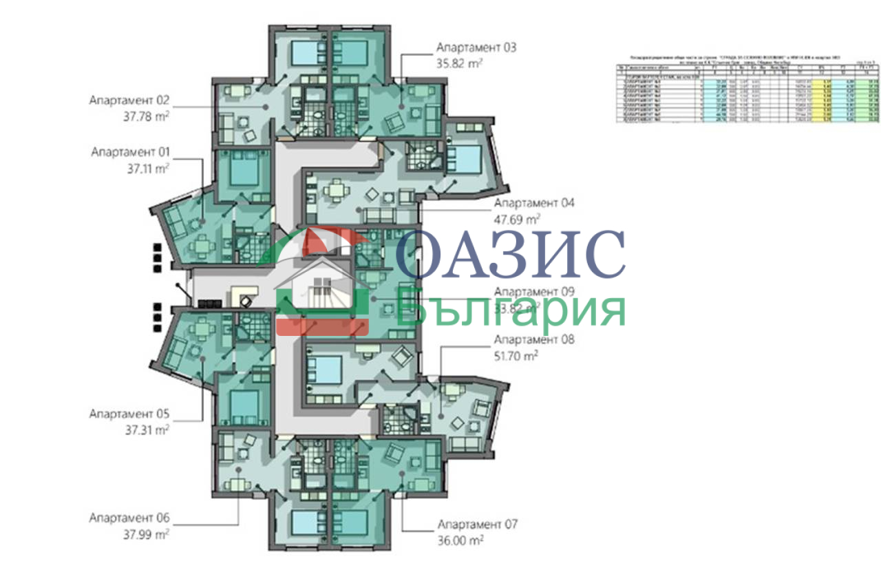 Апартаменты на Солнечном берегу, Болгария, 55 м² - фото 16