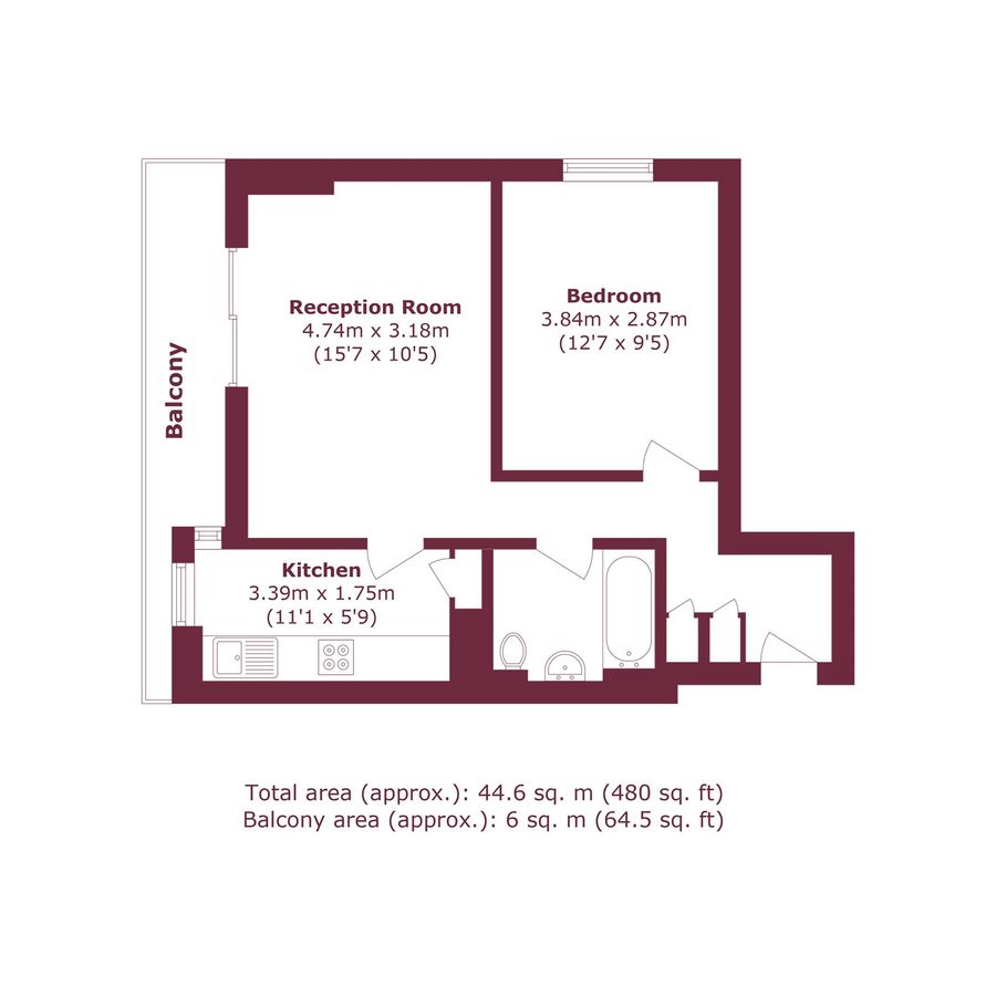 Квартира в Лондоне, Великобритания, 45 м² - фото 11