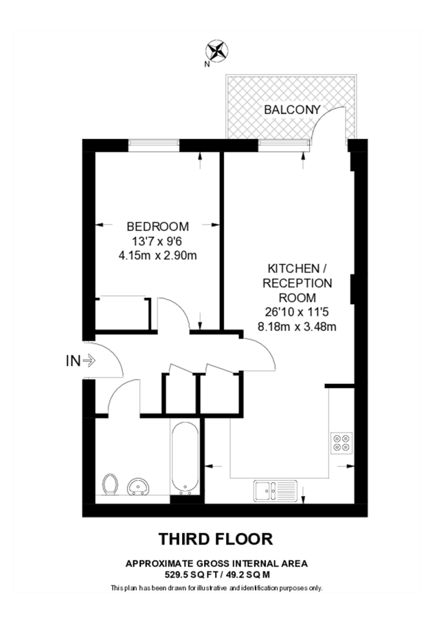 Квартира в Лондоне, Великобритания, 49 м² - фото 11