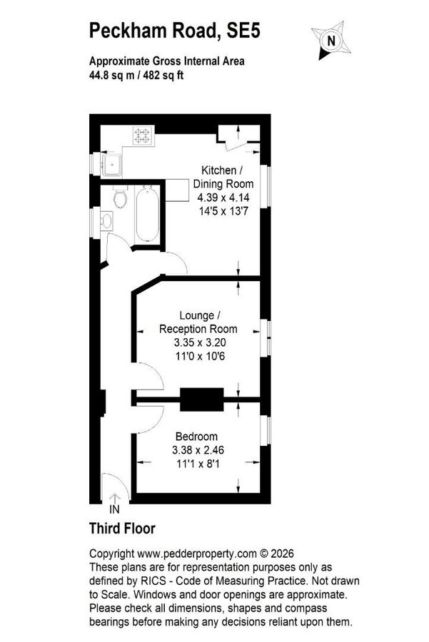 Квартира в Лондоне, Великобритания, 45 м² - фото 11