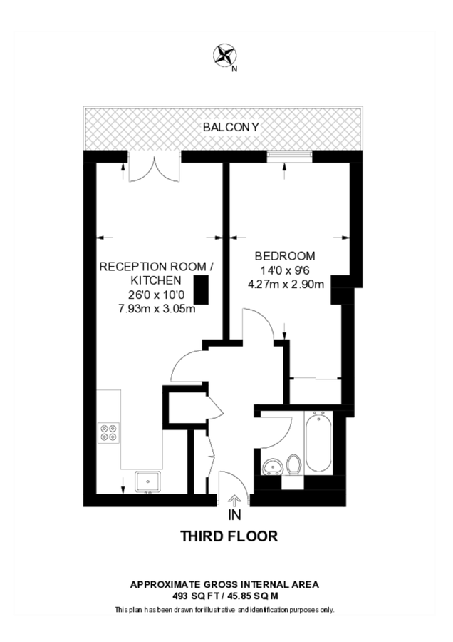 Квартира в Лондоне, Великобритания, 46 м² - фото 12