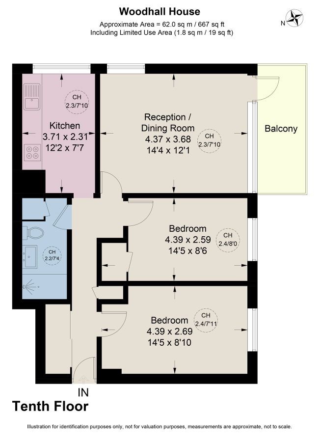 Квартира в Лондоне, Великобритания, 62 м² - фото 12