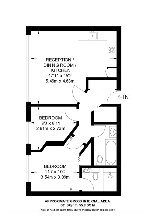 Квартира в Лондоне, Великобритания, 56 м² - фото 15