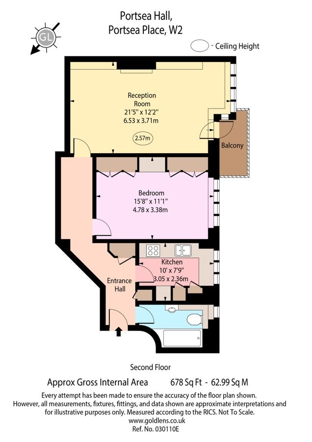 Квартира в Лондоне, Великобритания, 63 м² - фото 16