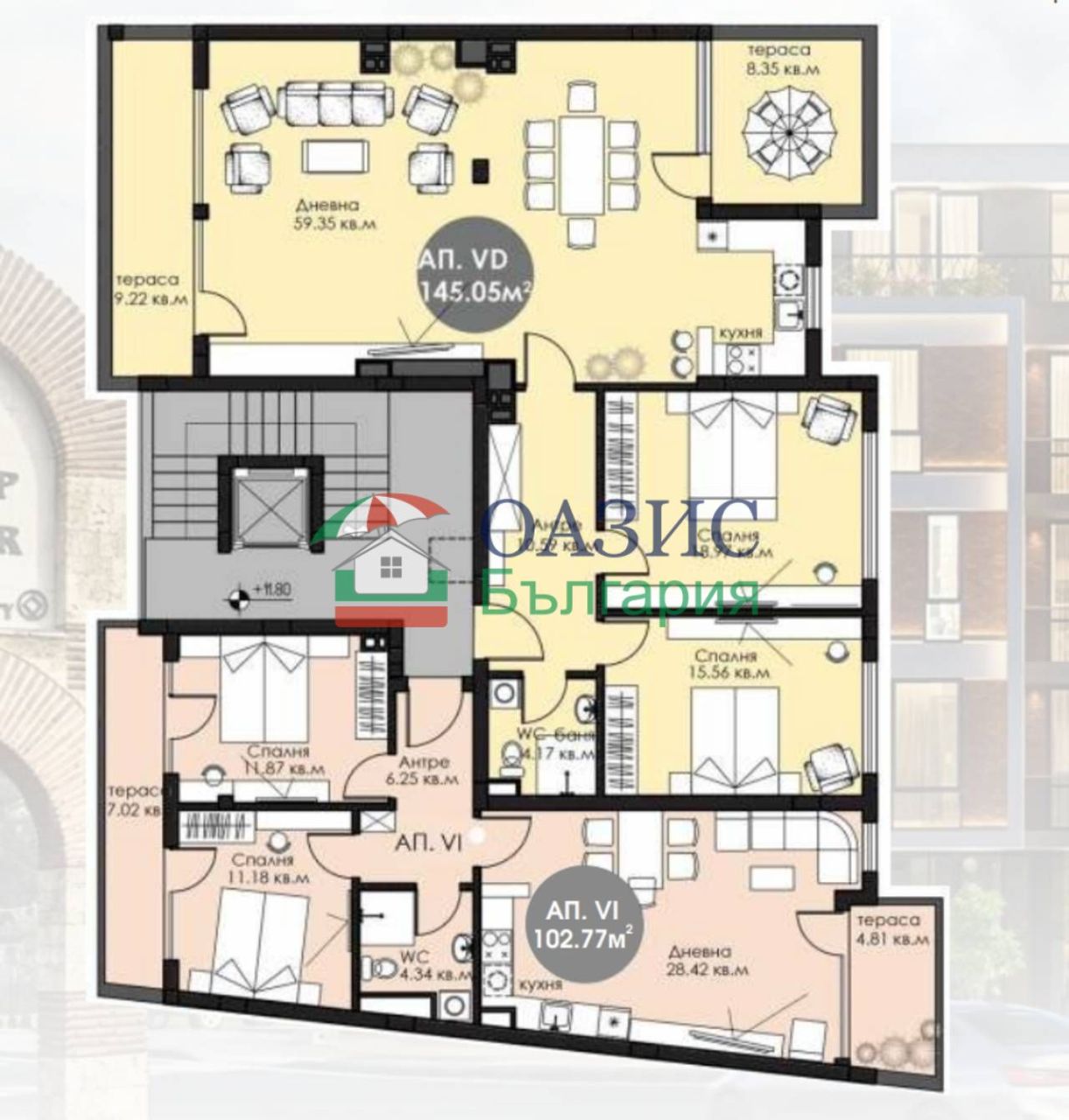 Апартаменты в Несебре, Болгария, 48.2 м² - фото 17