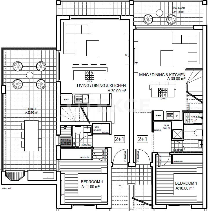 Апартаменты в Кирении, Кипр, 51 м² - фото 12