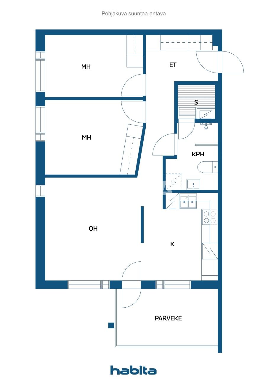 Апартаменты в Вантаа, Финляндия, 76.5 м² - фото 2