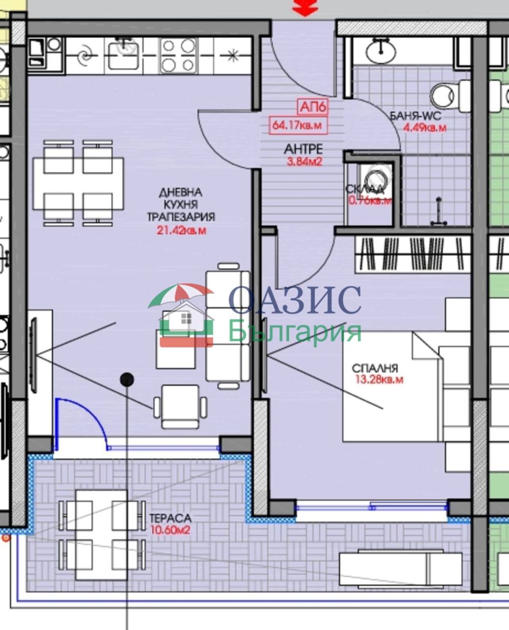Апартаменты в Равде, Болгария, 71.6 м² - фото 2