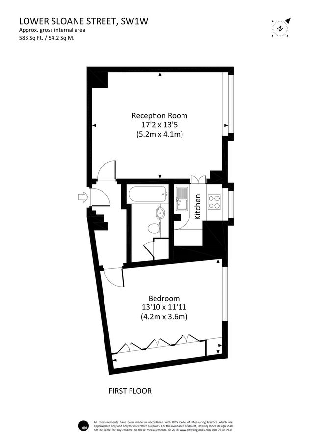 Квартира в Лондоне, Великобритания, 54 м² - фото 7