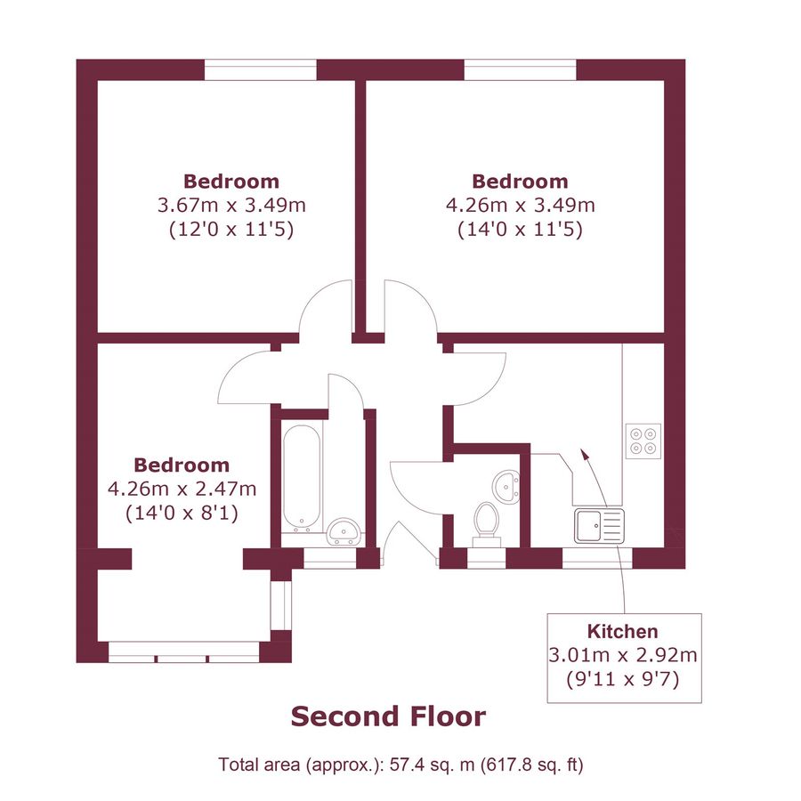 Квартира в Лондоне, Великобритания, 57 м² - фото 9
