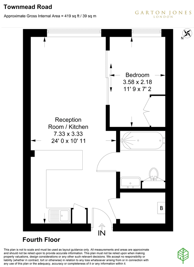 Квартира в Лондоне, Великобритания, 39 м² - фото 11
