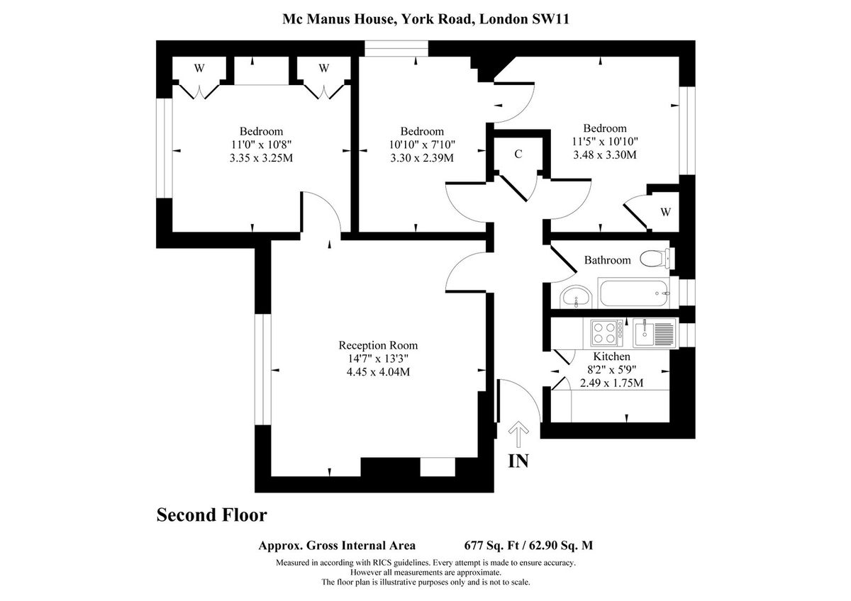 Квартира в Лондоне, Великобритания, 63 м² - фото 11
