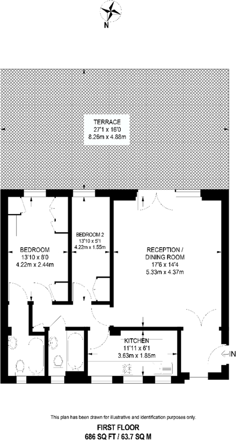 Квартира в Лондоне, Великобритания, 64 м² - фото 15