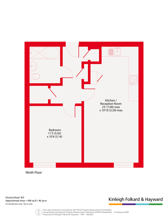Квартира в Лондоне, Великобритания, 46 м² - фото 17