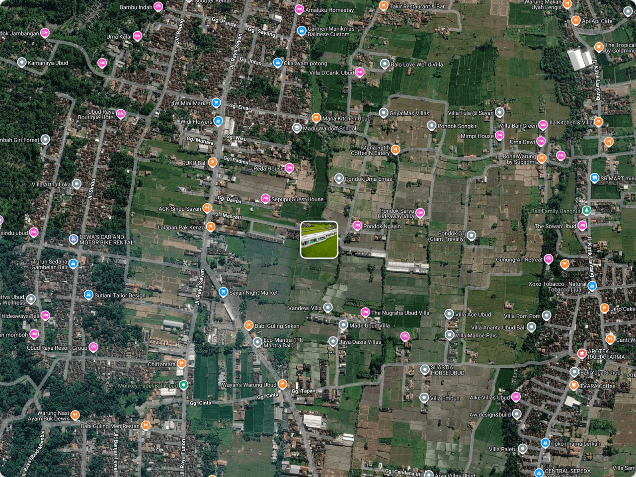 Вилла в Убуде, Индонезия, 100 м² - фото 1