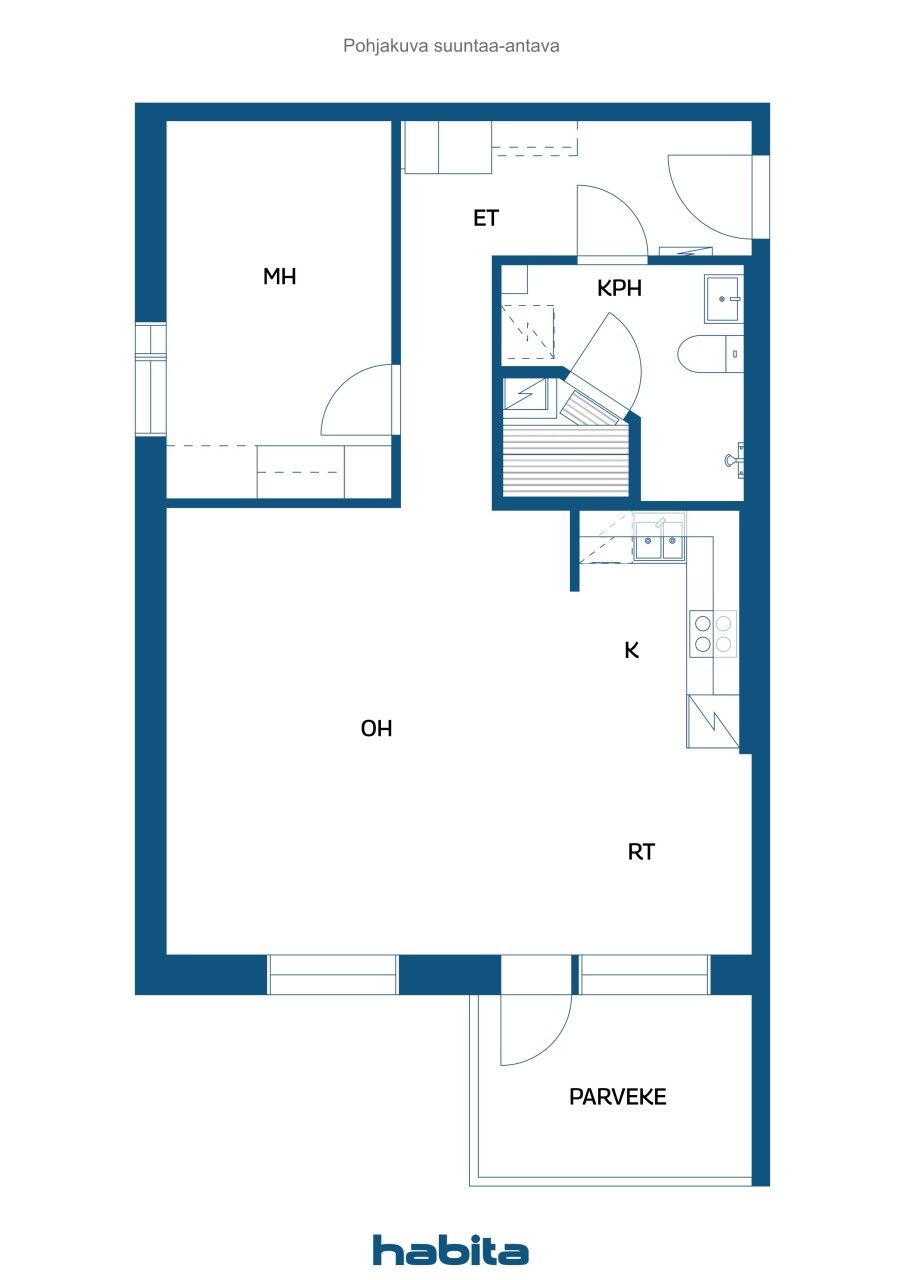 Апартаменты в Тампере, Финляндия, 62.5 м² - фото 2