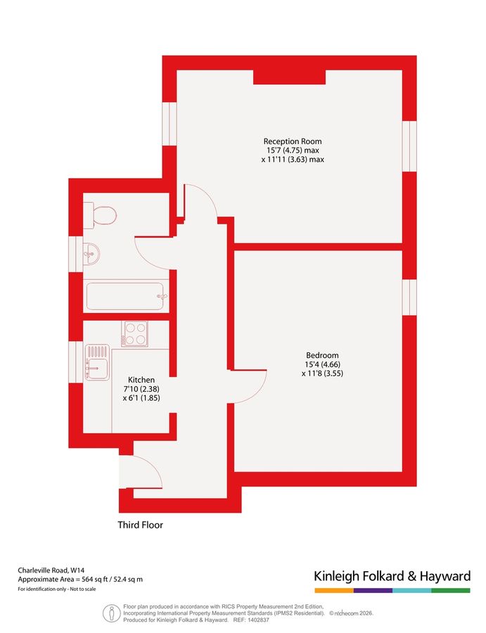 Квартира в Лондоне, Великобритания, 52 м² - фото 12