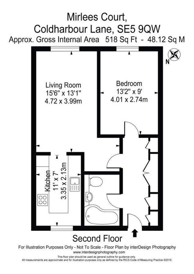 Квартира в Лондоне, Великобритания, 48 м² - фото 13