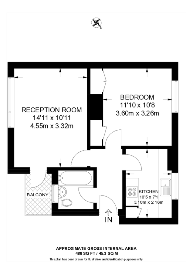 Квартира в Лондоне, Великобритания, 45 м² - фото 14