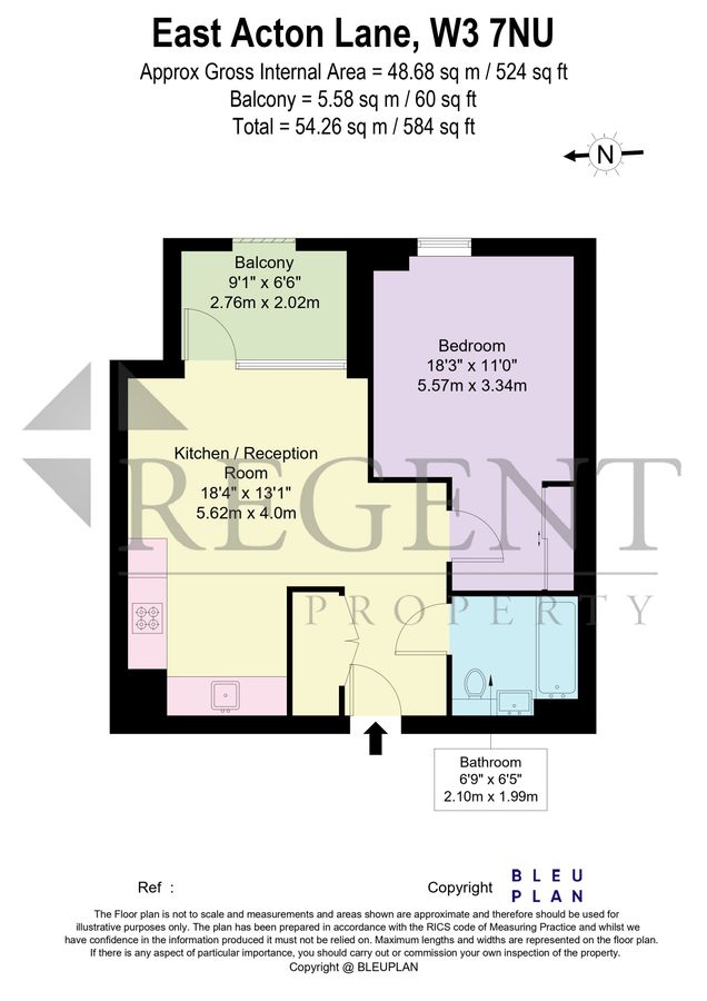 Квартира в Лондоне, Великобритания, 54 м² - фото 14