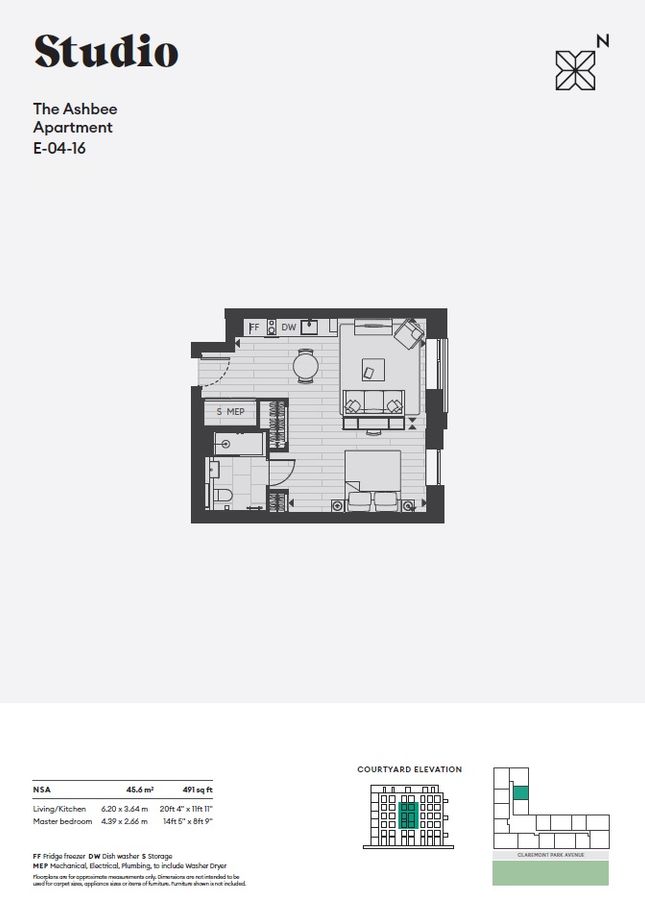 Квартира в Лондоне, Великобритания, 46 м² - фото 15