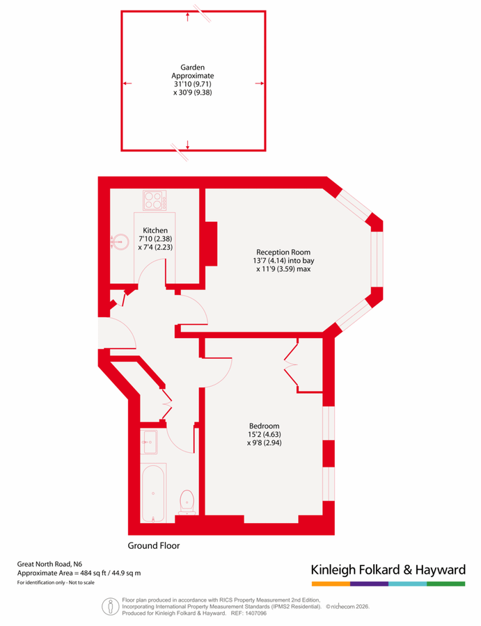 Квартира в Лондоне, Великобритания, 45 м² - фото 19