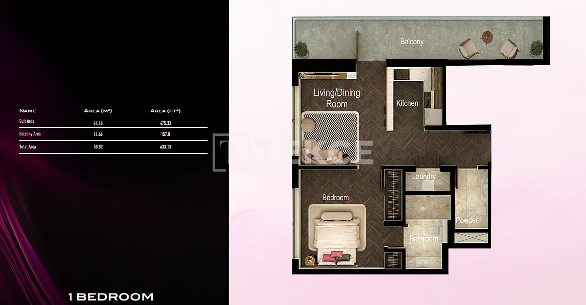 Апартаменты Аль-Сатва, ОАЭ, 51 м² - фото 18