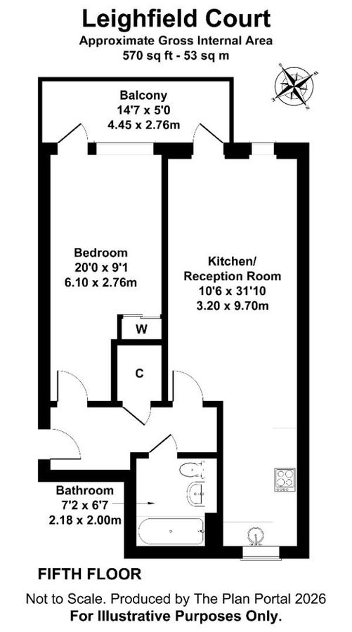 Квартира в Лондоне, Великобритания, 53 м² - фото 10