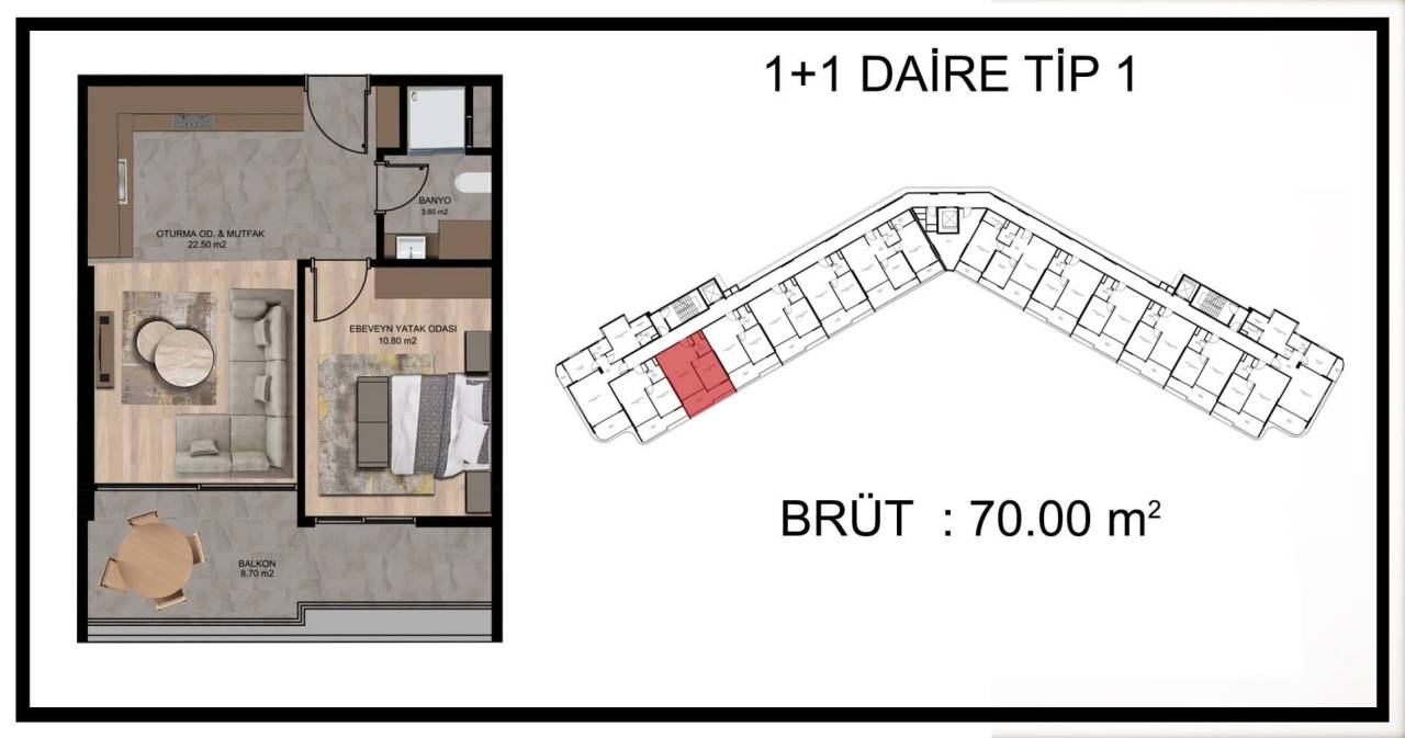 Квартира в Мерсине, Турция, 75 м² - фото 16