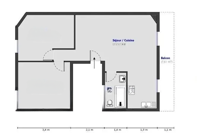 Квартира в Каннах, Франция, 46 м² - фото 16