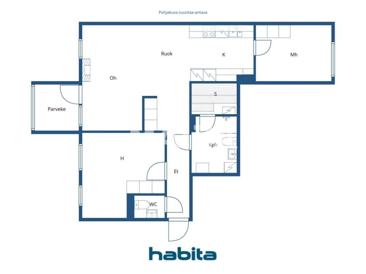 Апартаменты в Хельсинки, Финляндия, 77.5 м² - фото 2