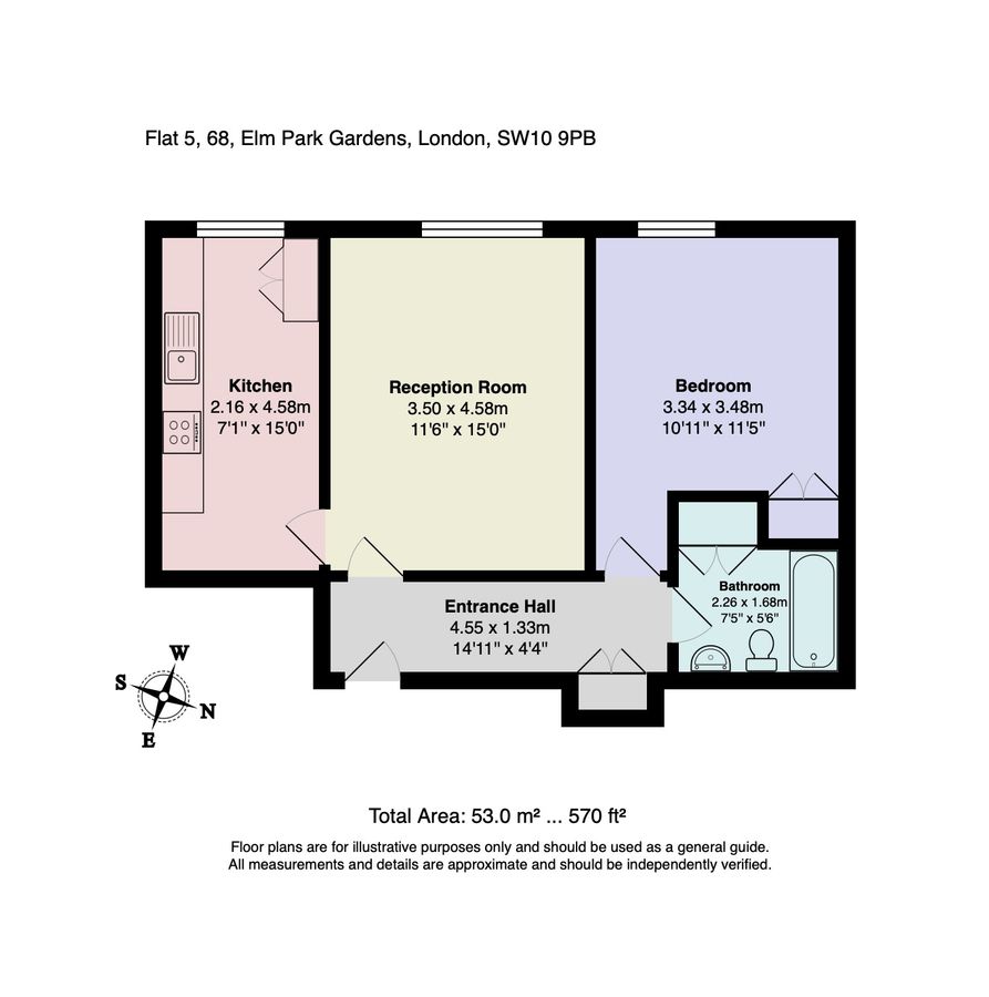 Квартира в Лондоне, Великобритания, 53 м² - фото 9