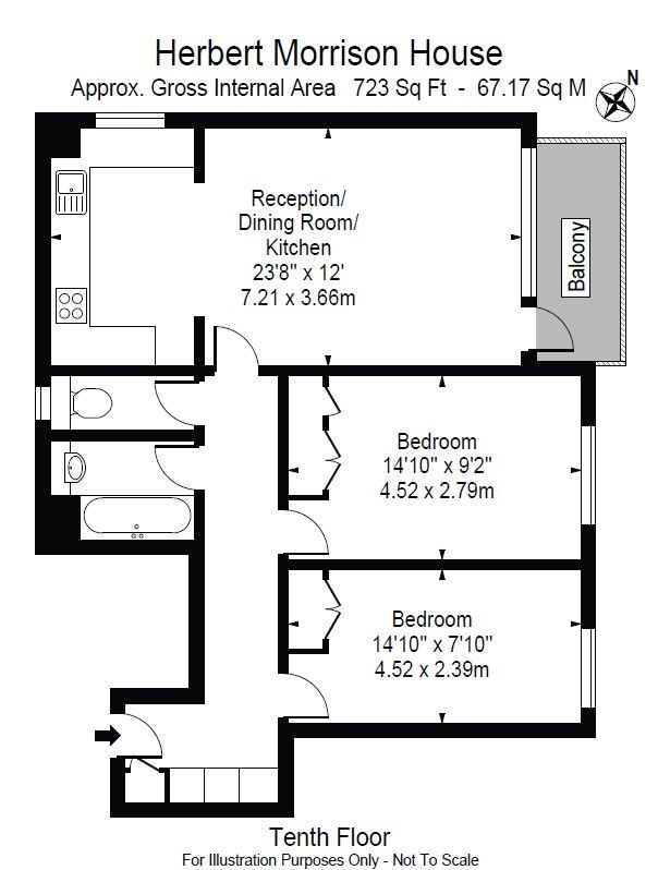 Квартира в Лондоне, Великобритания, 67 м² - фото 10