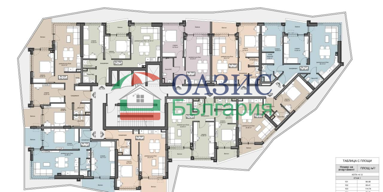 Апартаменты в Бургасе, Болгария, 107.8 м² - фото 19