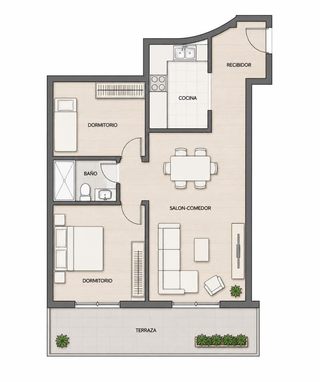 Квартира в Торревьехе, Испания, 60 м² - фото 14