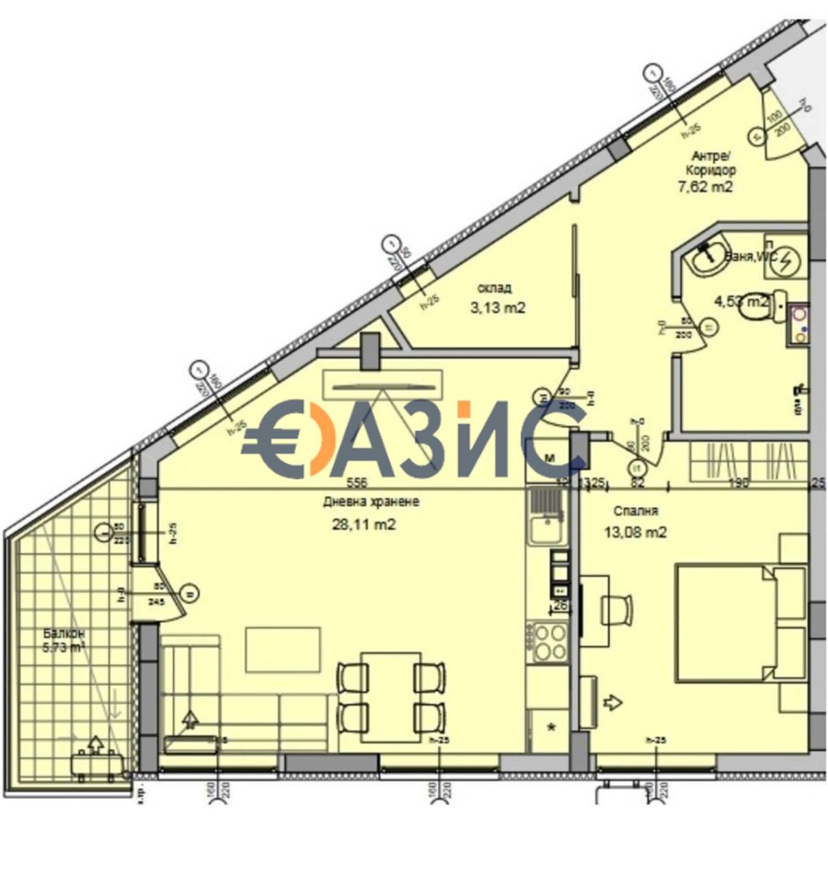 Апартаменты в Сарафово, Болгария, 88.8 м² - фото 7